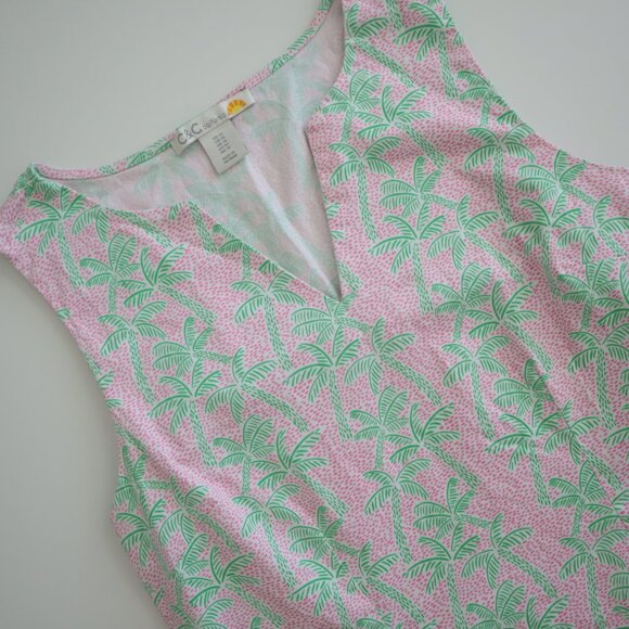 C&C California Palm Print Shift Dress | 12 - Picture 2 of 6